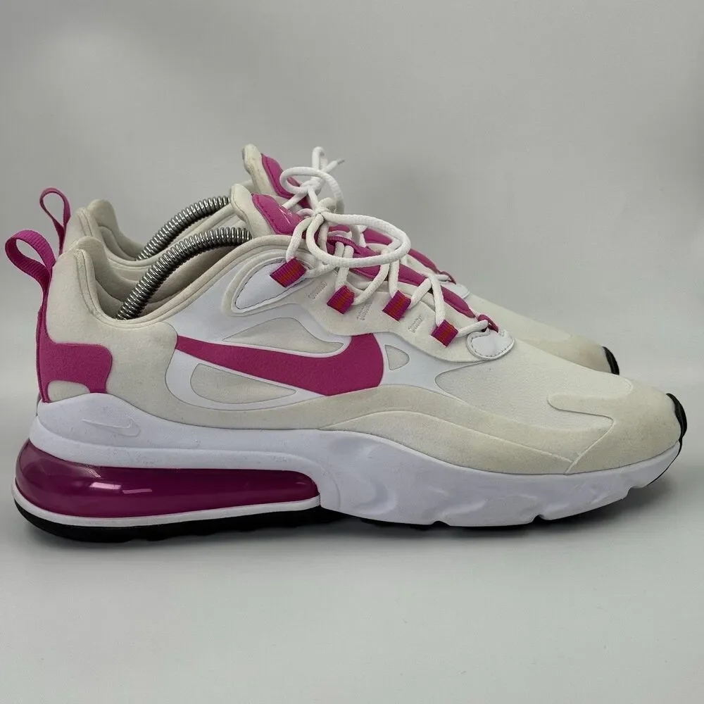 Nike Air Max 270 Unisex React Fire Pink CJ0619 100 Size 9.5Mens/11 Woman’s